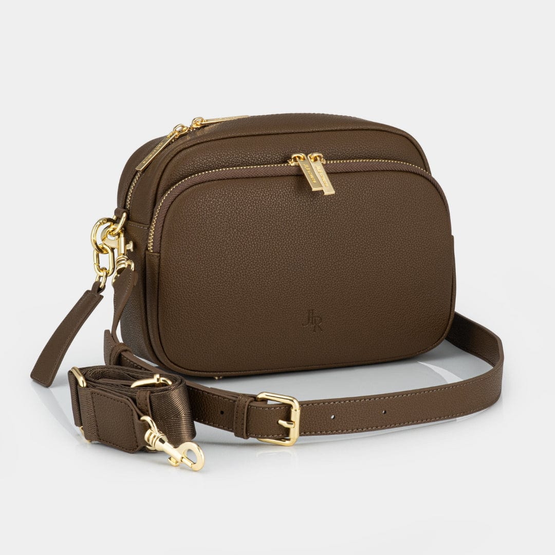 Chelsea Midi Crossbody Bag - Chocolate Brown Leather