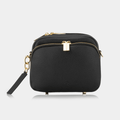 Chelsea Midi Crossbody Bag -Black Leather